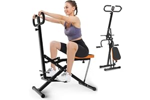 ANWICK Squat Machine for Home, Squat Ride / Rowing Machine with Adjustable Resistance, Foldable Exercise Equipment, Glute & Leg Cardio Workout Machine