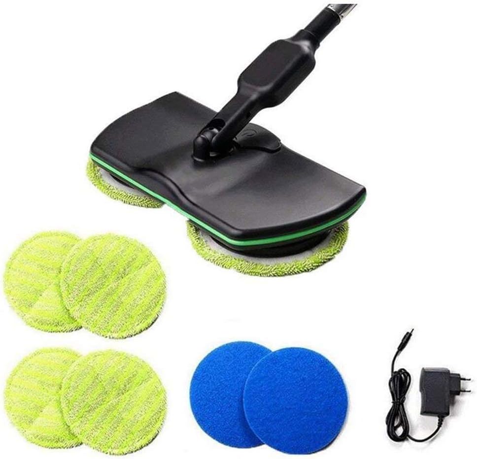 HIGHKAS Multi-Function Wireless Electric Rotary Mop for Living Room, 2-in-1 Rechargeable Floor Scrubber, Powered Floor Cleaner Scrubber Polisher Mop.