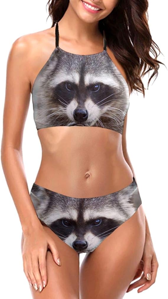 Amazon かわいいアライグマレディースビキニセットツーピース水着水着 ビキニ セパレーツ 通販