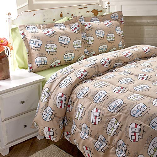 The Lakeside Collection Happy Camper Comforter Set Cute Bedding for