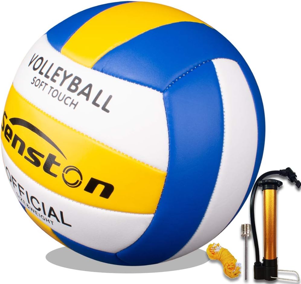 Senston Soft Play Volleyball Waterproof/Training Ball (Official Size 5), Outdoor Volleyballs