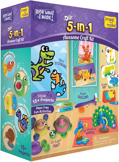 Imagimake 5-in-1 Craft Kit 15+ Mess-Free Activities for Kids 5+