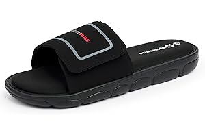 Alpine Swiss Gabe Men's Cloud Slide Sandals | Ultra-Comfortable Shock-Absorbing Foam Insole with Arch Support | Adjustable Strap Waterproof Anti-Slip Traction | Great for Recovery Gym Shoes