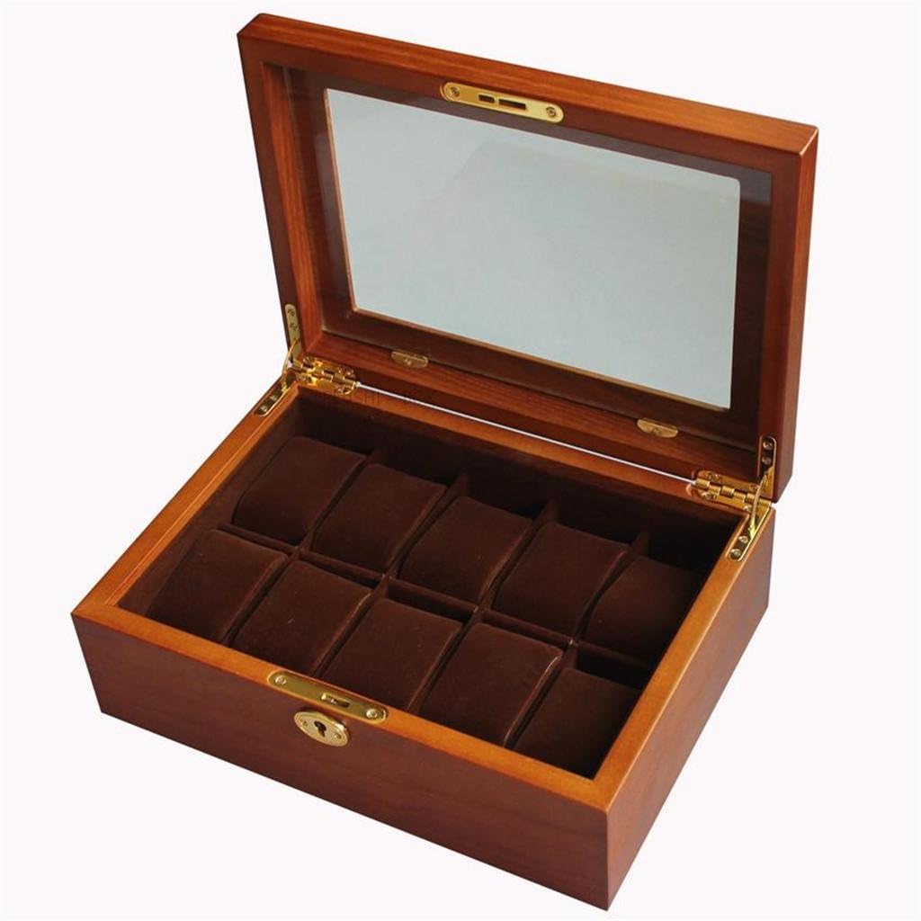 WEIQI BOX 10 Watch box/wooden watch collection box/watch storage box/solid wood ornament box, home furnishings, grass green