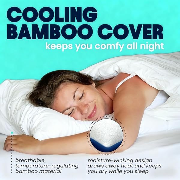THIPOSEAM KING SIZE MEMORY FOAM PILLOWS – 2-PACK WITH CERTIPUR-US CERTIFIED, DETACHABLE BAMBOO-DERIVED VISCOSE COVER, ADJUSTABLE FIRMNESS WITH BONUS FILL, MACHINE-WASHABLE SUPPORT CORE