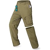 IGOLUMON Mens Hiking Pants Convertible Quick Dry Cargo Pants Water Resistant Lightweight Zip Off Outdoor Pants with 6 Pockets