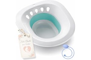 DEANIC Sitz Bath for Toilet Hemorrhoids, Postpartum Care, Collapsible Sitz Bath Tub for Hemorrhoids Treatment, Yoni Steam Sea