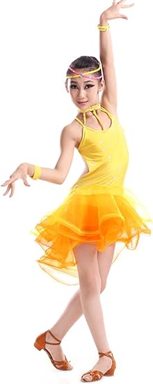 Amazon Full Nice Jp 子供ラテンダンス衣装 キッズ用ダンス服 女の子 バックレス風 露背ふわふわラテンダンスドレス ラテン演出服 発表会用 競技ダンス練習着 ガールラテンダンス衣装 ワンピース フォーマル 通販
