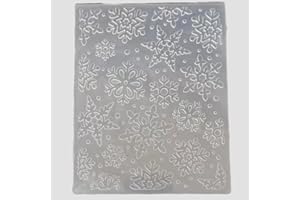 WooYangFun 3D texured Merry Christmas Snowflake Embossing Folder for Card Making DIY Plastic Scrapbooking Photo Album Card Paper DIY Craft Decoration Template Mold
