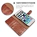 OCASE iPhone 6S Plus Case [Free Screen Protector Included] Leather Flip Wallet Case for iPhone 6 Plus / 6S Plus Devices - Brown