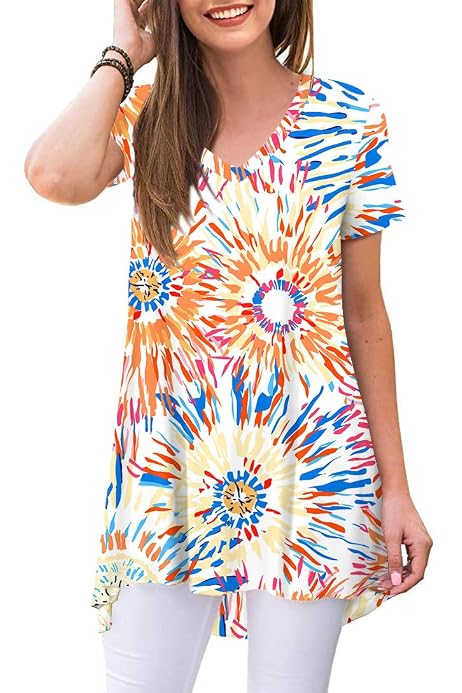 KUOTAI Women's Long Sleeve Tunic Top - Loose Blouse With Pocket For Leggings