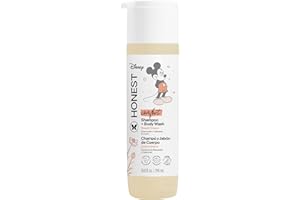 The Honest Company 2-in-1 Cleansing Shampoo Body Wash I Gentle Enough for Baby Dermatologist Tested Tear-free Hypoallergenic Disney’s Mickey Mouse Comfort Sweet Cream 10 fl oz