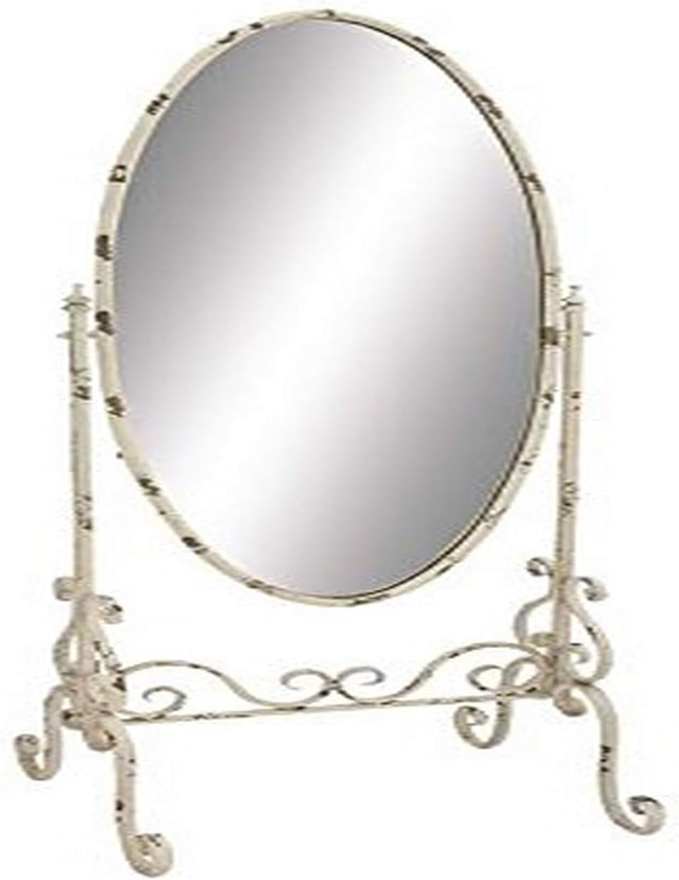 Deco 79 Vintage Metal Floor Mirror, LARGE SIZE, White