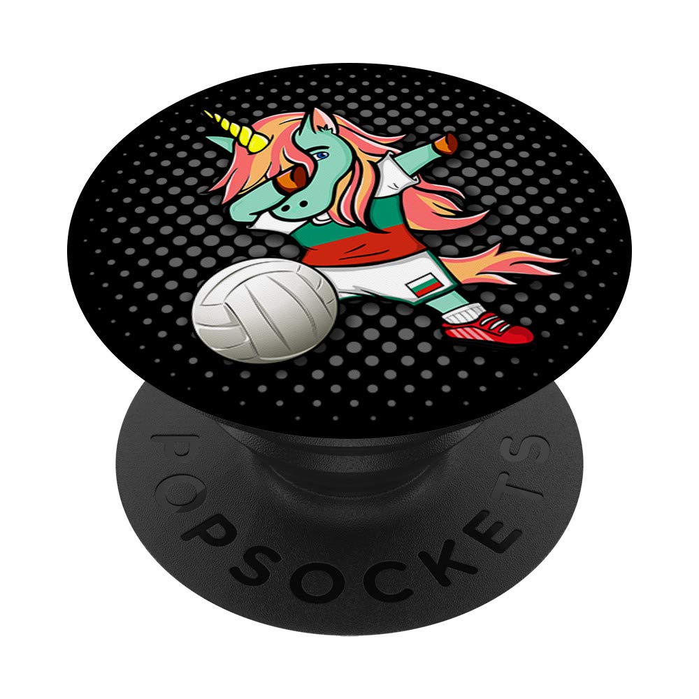 Dab Unicorn Bulgaria Volleyball Lovers Jersey Bulgarian Flag PopSockets PopGrip: Swappable Grip for Phones & Tablets