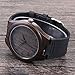 Bamboo Wooden Watch, Wristwatches Gift Cowhide Leather Strap Japanese Quartz Movement Watches with Gift Case (Grey)