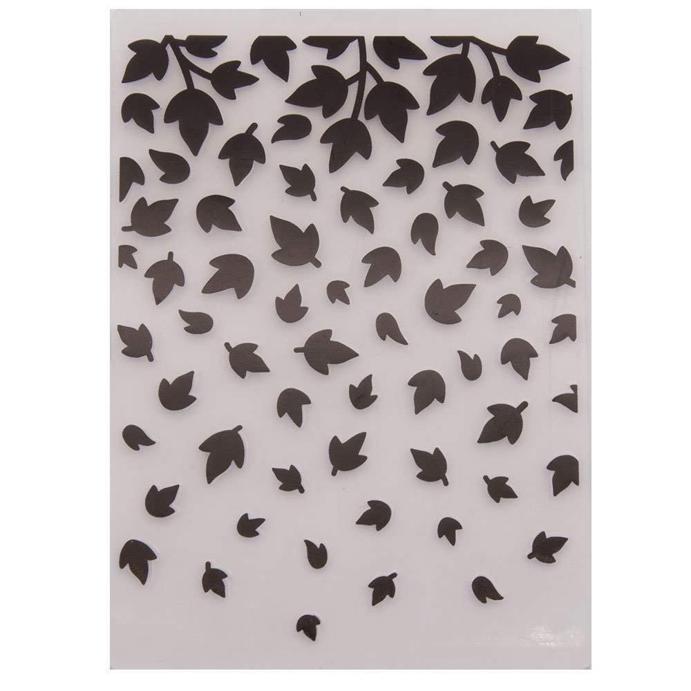 arriettycraft Maple Leaves Embossing Folders for Card Making Falling Leaves Plastic Embossing Folder for Scrapbooking DIY Album Card Tool Polymer Clay Tool — image 1