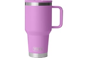 YETI Rambler 30 oz Travel Mug with Flip Straw Lid – Stainless Steel, Vacuum Insulated, Leakproof, Cup Holder Friendly, Desert