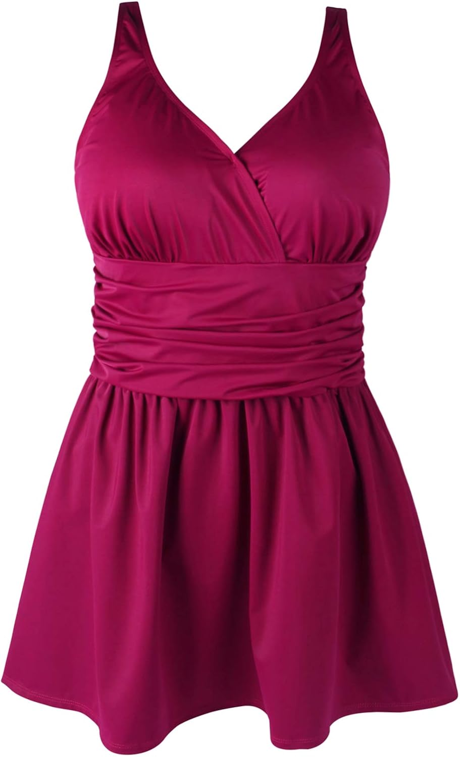 Swimming JINXUEER Plus Size Swimsuits Ruched Modest Swimdress Floral Tankini Swimwear Two Piece 
