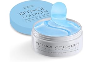 Enaskin Naturals Under Eye Patches for Dark Circles: 30 Pairs Retinol Collagen Eye Gels Mask – Reduce Wrinkles Puffy & Bags – Skin Treatment Pads – Anti Aging Moisturizer For Women (Blue)