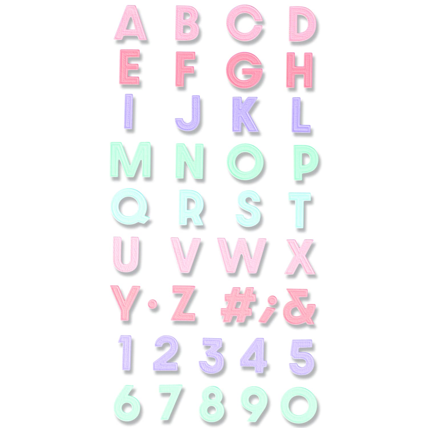Sizzix Thinlits Die Set 58PK Spring Type by Jamie Steel, 665804, Multicolor, One Size