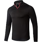 Spyder Mens Long Sleeve Shirt - Breathable Performance Brushed Fleece 1/4 Mens Quarter Zip Pullover Long Sleeve Shirt