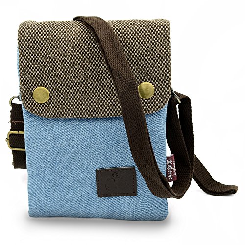 Dlames Canvas Small Cute Crossbody Cell Phone Purse Wallet Bag with