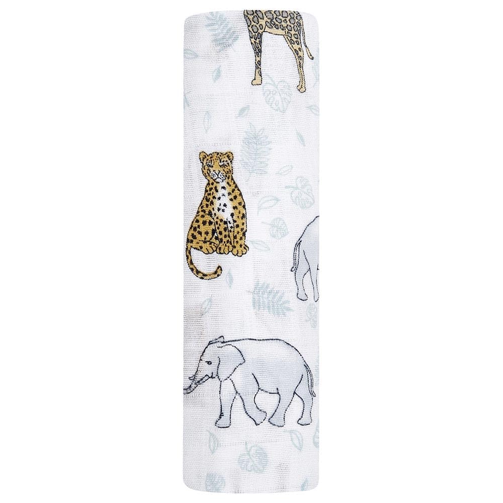 aden + anais™ large swaddle cotton muslin rising star-follow the stars (Jungle) — image 1