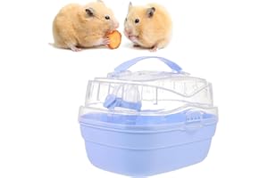 Beavorty Hamster Cage Travel Tote Bag Hamster Carrier Backpack for Travel Hamster Water Bottle Small Carrier Cage Suitcase Hamster Travel Cage Take Squirrel Cage PP