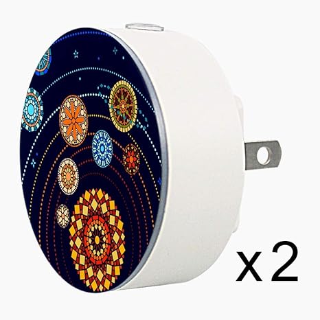 Unicey Solar System Plug In Led Night Light Dusk To Dawn