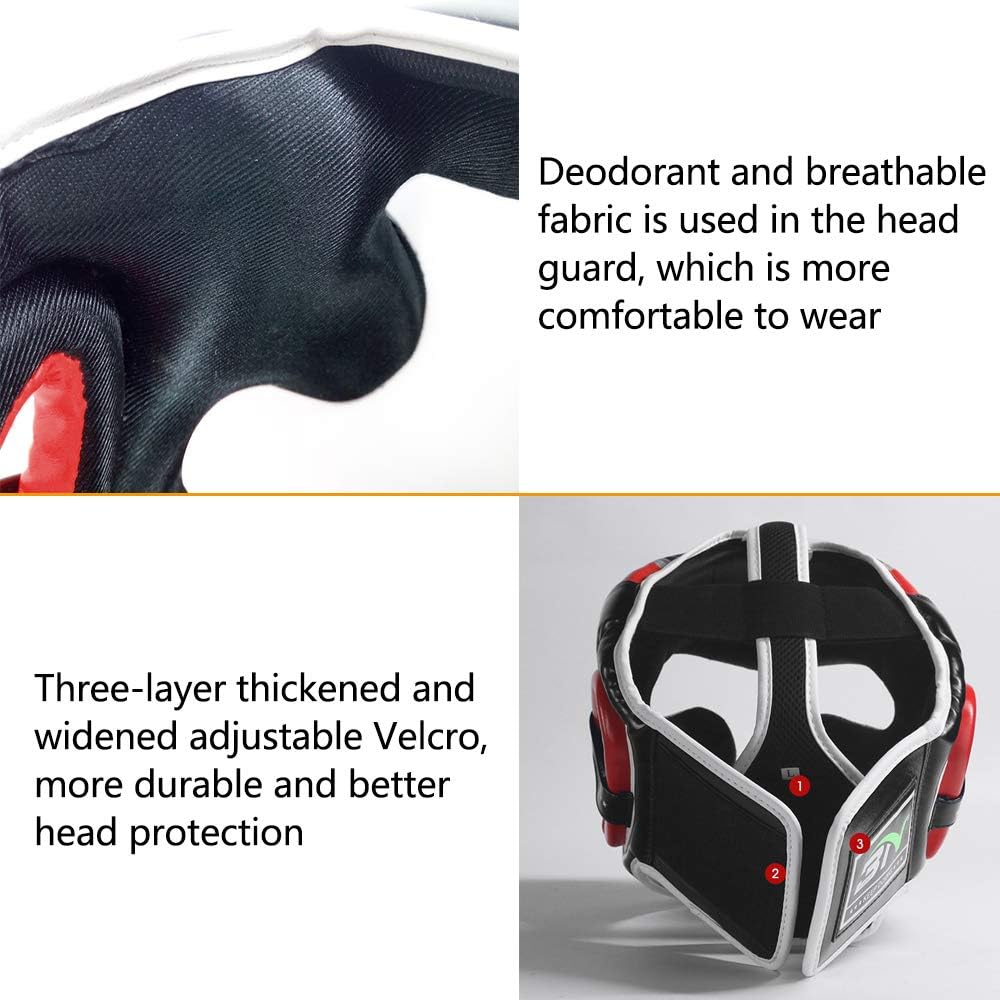SFEEXUN Headgear Headguard for Boxing MMA Training Kickboxing, Head Gear Head Protection Helmet for Muay Thai, Grappling, Sparring, Karate, Taekwondo, Martial Arts : Sports & Outdoors