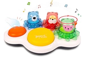 IIROMECI Gears Toys for Kids, Toddler Toys Baby Gear Toy with Lights/Sounds/Music/Drum, Early Learning Educational Montessori Toys for Babies Infant Age 1 2 3 Years Old Boy Girl