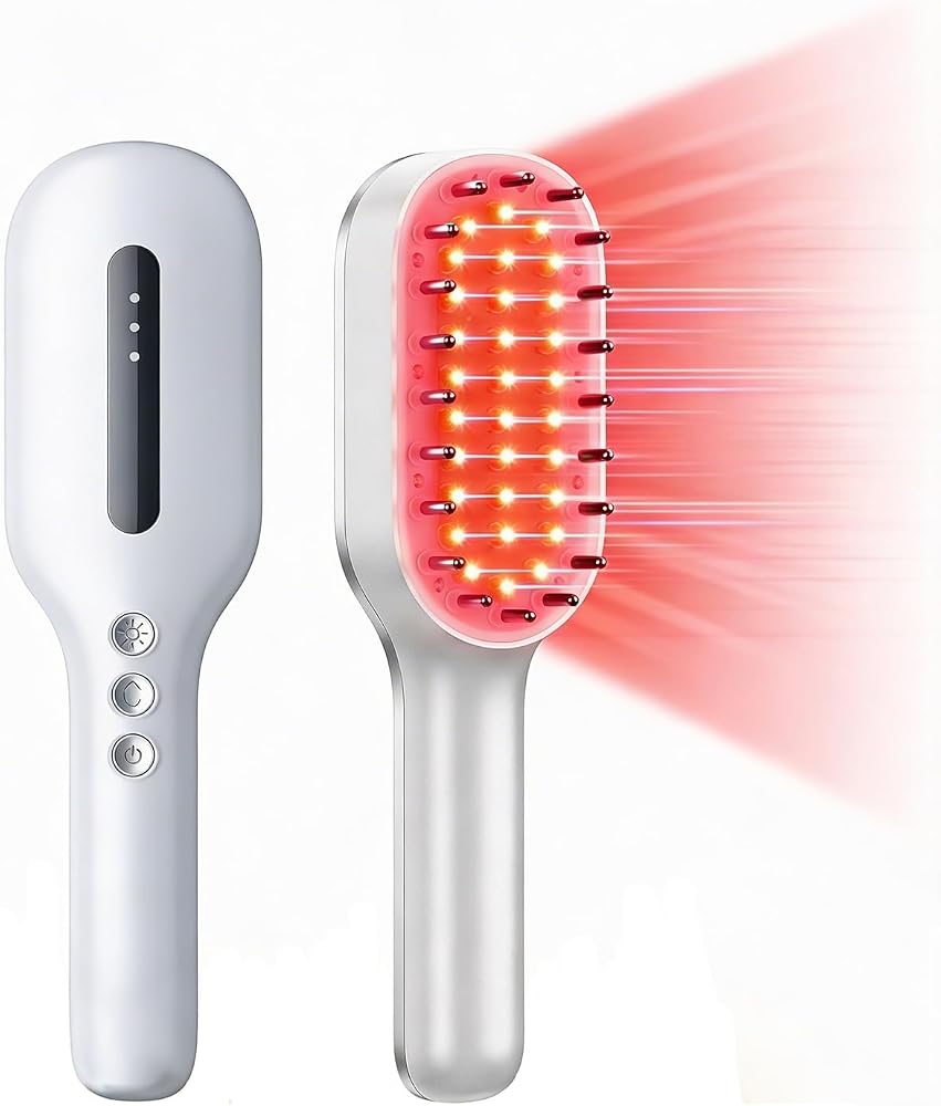 Laser Therapy Hair Growth Comb,red light therapy for hair growth (Pink1) | FDA Cleared laser comb for hair growth,Electric Sc
