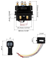 QWORK Wireless Winch Remote Control Kit, 12V 250A