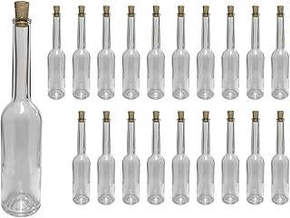 20 Leere Glasflaschen klar 100ml mit Verschluss, Schnapsflasche, Ölflasche, Flasche mit Korken