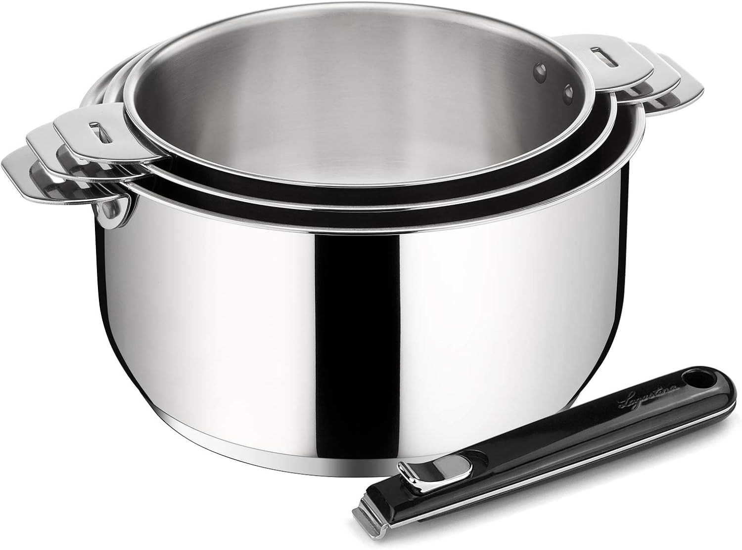 Lagostina Set of 3 Saucepans Stainless Steel Amazon.co.uk Kitchen & Home