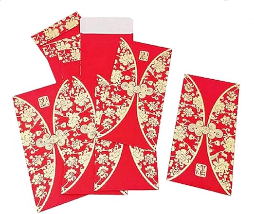 Lv chinese new year envelope DMtse Pack Of 50 Chinese Fashion Special Generous Red Envelopes Lucky