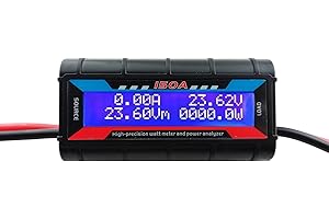 LoveDeal 150A High Precision RC Watt Meter Power Analyzer Voltage Amp Meter, Wattmeter Tester Amp Meter Monitor with Real-time Reading Backlight Digital LCD Screen for Battery, Solar, Wind Power