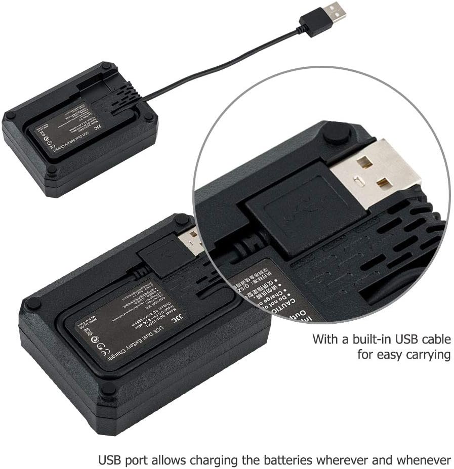 JJC USB Dual Battery Charger for Nikon Zf Z7II Z7 Z6III Z6II Z6 Z5II Z5 D850 D780 D750 D610 D600 D500 D7500 D7200 D7100 D7000 D810A D810 D800E D800 Cameras Replaces Nikon EN-EL15/EL15a/EL15b/EL15c - Image 5