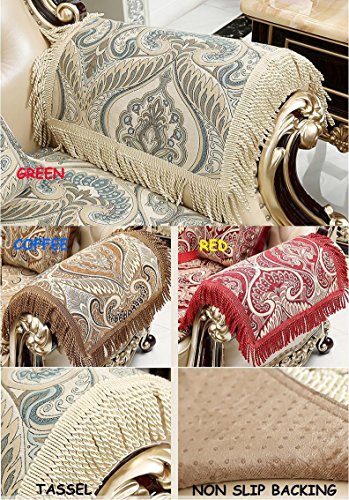 Sideli Luxury Sofa Arm Chair Pad Non-slip(1pc-20x24-sofa arm cover, COFFEE) - Thumbnail 3
