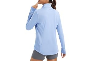 baleaf Women's Lightweight Running Jacket Sun Protection Athletic Full Zip Long Sleeve Shirts UPF 50+ Pockets Cycling