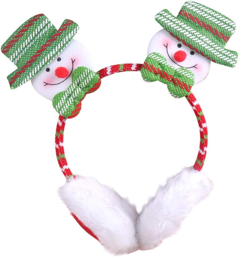 Hisoul Christmas Earmuff Kids Cute Santa/ Snowman/ Deer/ Bear Earmuffs