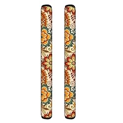 ASQVTIFE Hippie Lotus Fridge Handle Covers Set of 2