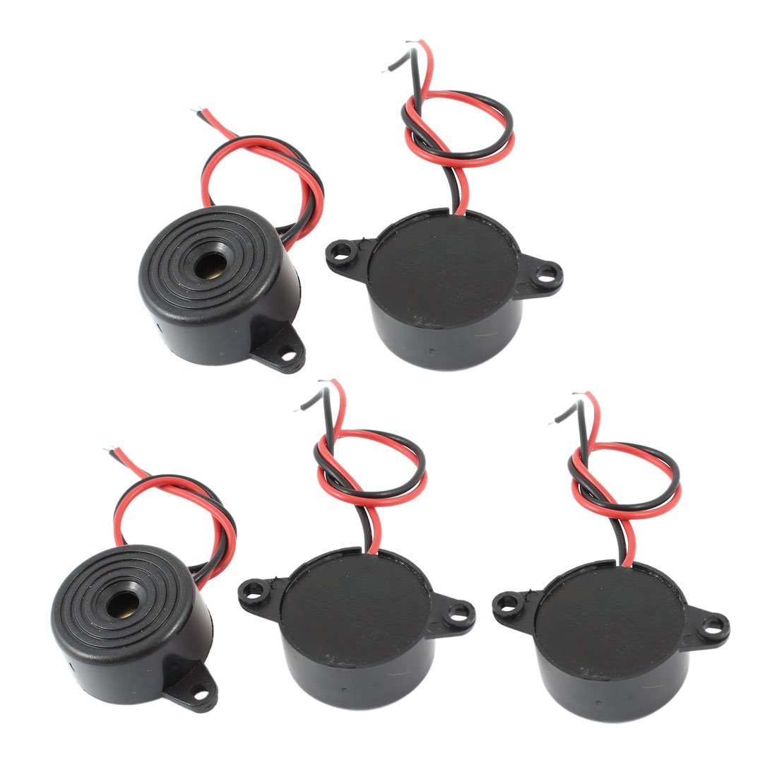 ARCELI 5PCS DC 3-24V 85dB Active Piezo Buzzer Electronic Buzzerphone Beep Tone Speaker Alarm Continous Sound 23 x 12mm