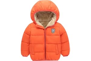 Happy Cherry Unisex Kids Down Jacket Winter Hoodie Puffer Coat Thicken Snowsuit