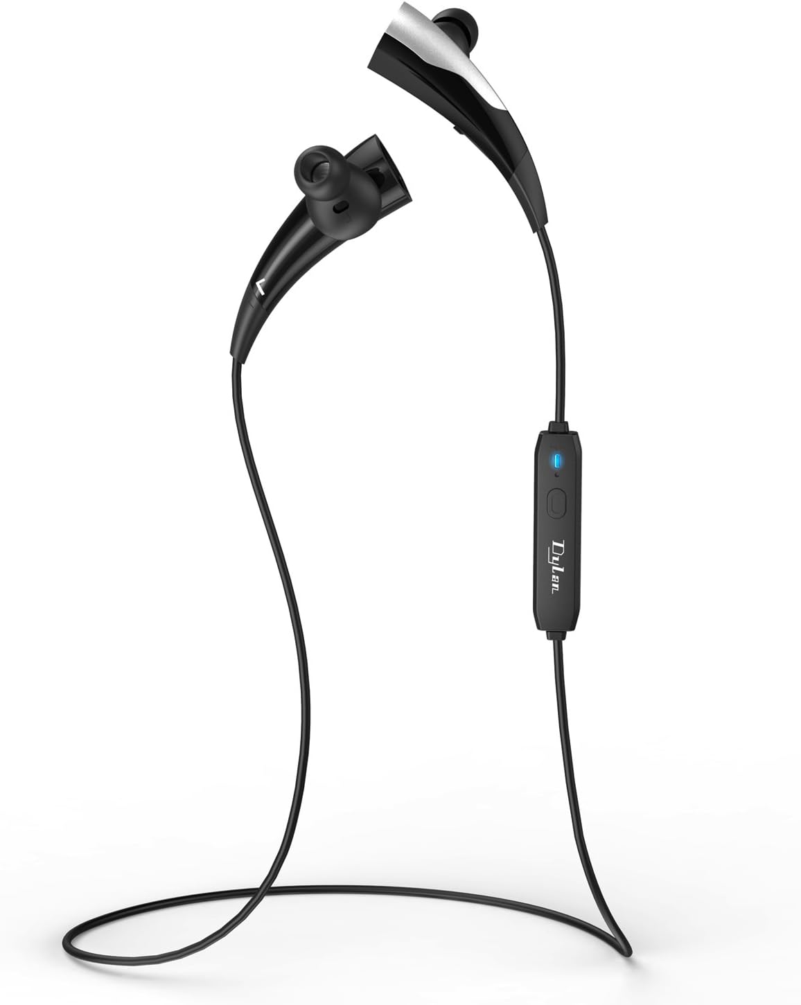 Magnetic Bluetooth Headset, Dylan In-ear Wireless Bluetooth 4.1 Noise Cancelling Sport earbuds with Magnet Circle for iPhone Andriod and other devices, Black