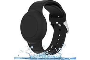 Tobfit Kids' Waterproof Wristband for AirTag - Soft Adjustable Silicone Bracelet, Secure & Hidden Holder for Toddlers, Child 