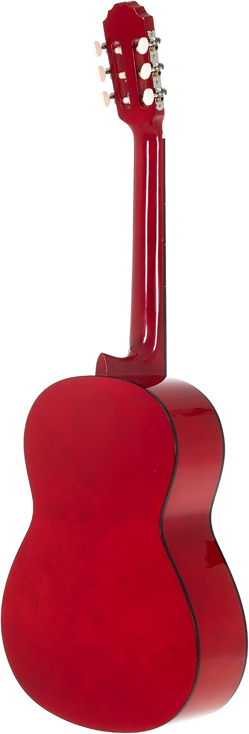 GEWA classical guitar, Basic guitar, basswood body, pakkawood fingerboard, chrome-plated machine heads, 4/4 red - Image 3