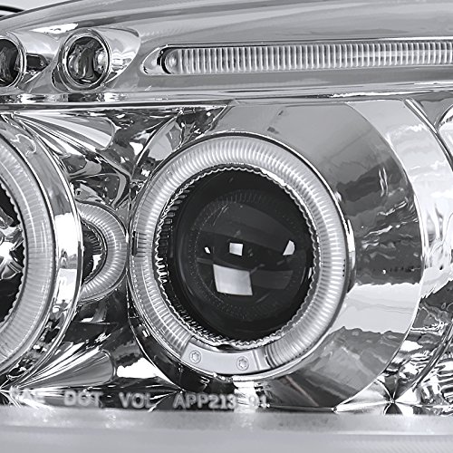 Faros Delanteros Cromados Con Lente Transparente Para Honda Accord Sedán 2008-2012 – Juego Completo