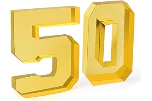 Datyiiha Cardboard Number for Charcuterie 50 Set Fillable Tray 10.2'' Gold Charcuterie Paper Box for 50th Birthday Anniversary Party Decorations Chocolate Candy Cupcake Container