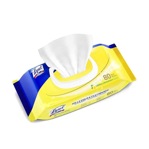 LYSOL DISINFECTING WIPES – LEMON & LIME BLOSSOM FLATPACK 80 CT. (PACK OF 1)